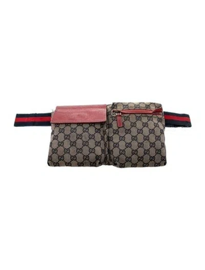 Pre-owned Gucci Gg Canvas Belt Bag In Neutral