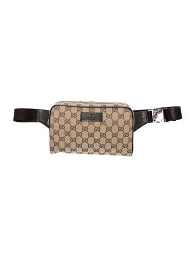 Pre-owned Gucci Gg Canvas Belt Bag In Neutral