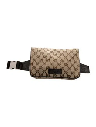 Pre-owned Gucci Gg Canvas Belt Bag In Neutral