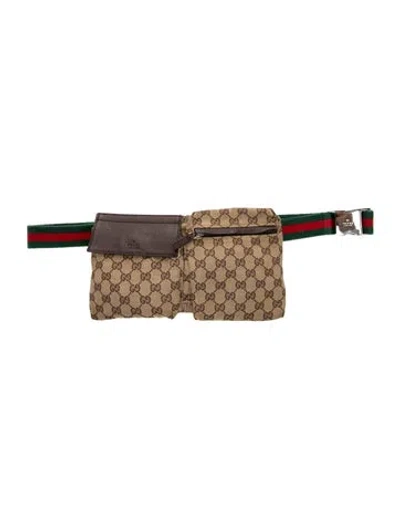 Pre-owned Gucci Gg Canvas Belt Bag In Neutrals