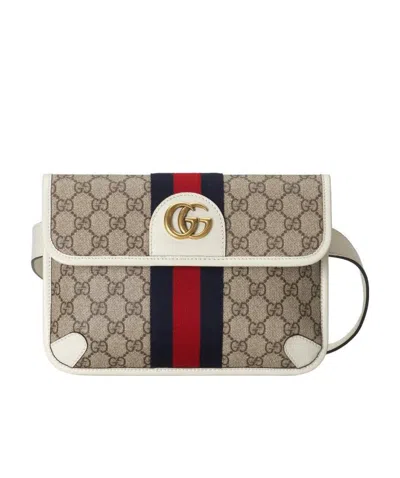 Gucci Gg-canvas Belt Bag In Nude