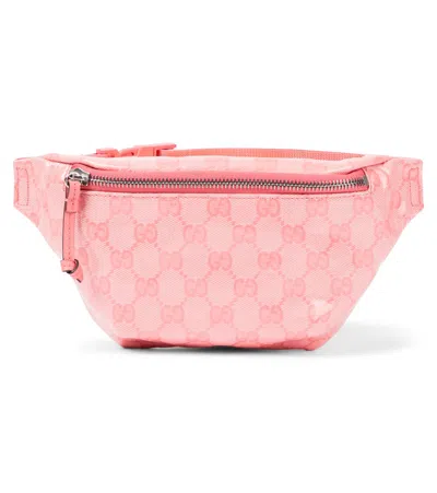 Gucci Kids' Gg Canvas Belt Bag In Pink