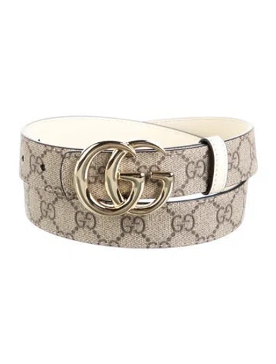 Pre-owned Gucci Gg Canvas Belt In Neutral