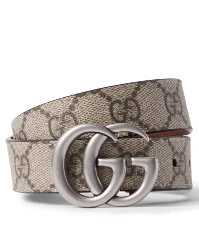 Gucci Gg Canvas Belt In Sand
