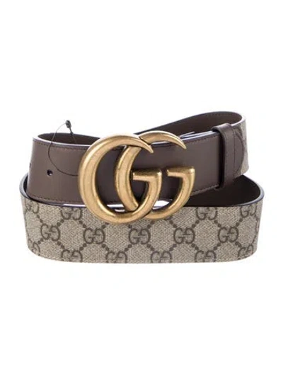 Pre-owned Gucci Gg Canvas Belt W/ Tags In Neutral