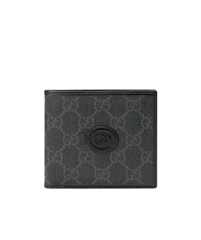 Gucci Gg-canvas Bi-fold Wallet In Black