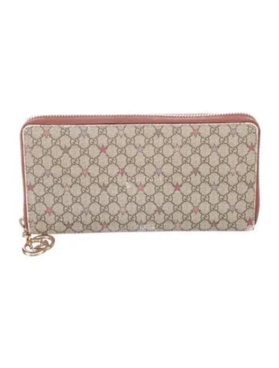 Pre-owned Gucci Gg Canvas Bifold Wallet In Neutral