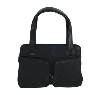 Pre-owned Gucci Gg Canvas Black Canvas Shoulder Bag ()