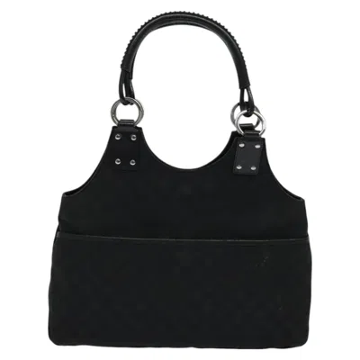 Pre-owned Gucci Gg Canvas Black Canvas Shoulder Bag ()