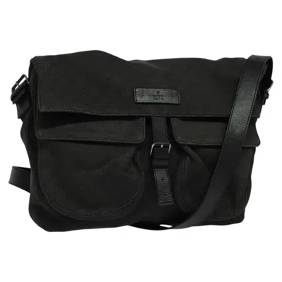 Pre-owned Gucci Gg Canvas Black Canvas Shoulder Bag ()