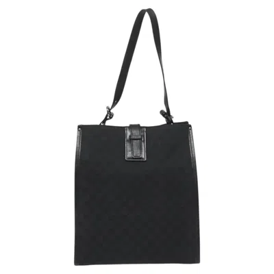 Pre-owned Gucci Gg Canvas Black Canvas Shoulder Bag ()