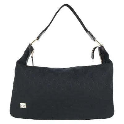 Pre-owned Gucci Gg Canvas Black Canvas Shoulder Bag ()