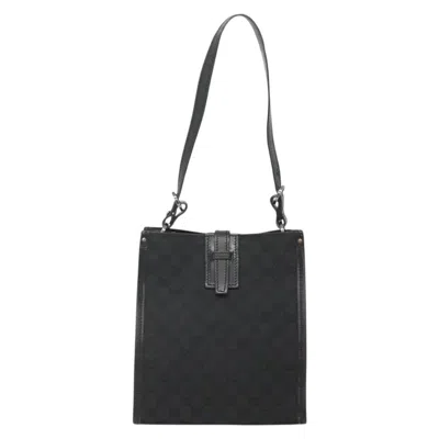 Pre-owned Gucci Gg Canvas Black Canvas Shoulder Bag ()