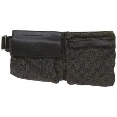 Gucci Gg Canvas Black Canvas Shoulder Bag ()