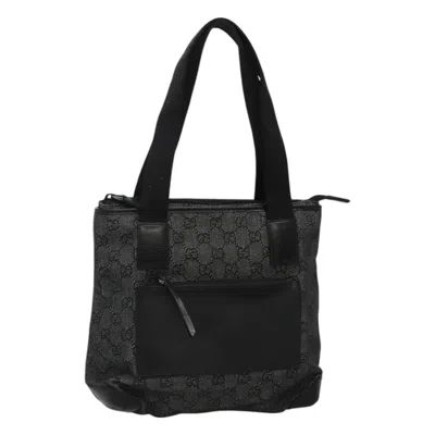 Pre-owned Gucci Gg Canvas Black Canvas Tote Bag ()