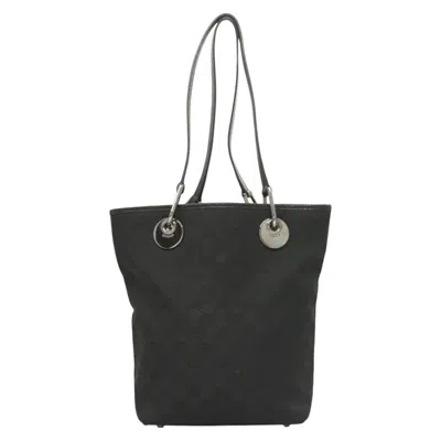 Pre-owned Gucci Gg Canvas Black Canvas Tote Bag ()