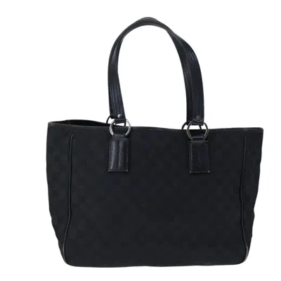 Pre-owned Gucci Gg Canvas Black Canvas Tote Bag ()