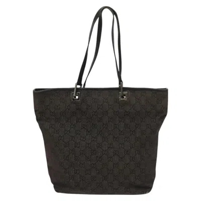 Pre-owned Gucci Gg Canvas Black Canvas Tote Bag ()