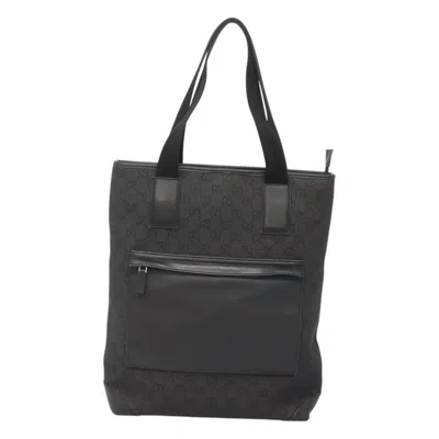 Pre-owned Gucci Gg Canvas Black Canvas Tote Bag ()
