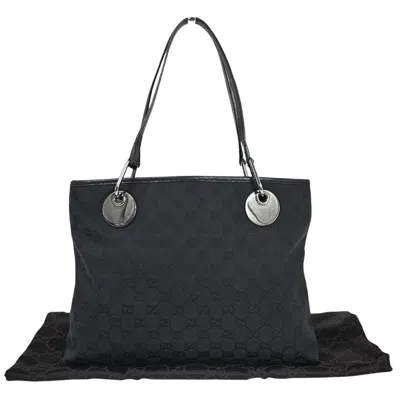 Gucci Gg Canvas Black Canvas Tote Bag ()