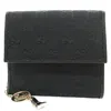 GUCCI GUCCI GG CANVAS BLACK CANVAS WALLET  (PRE-OWNED)