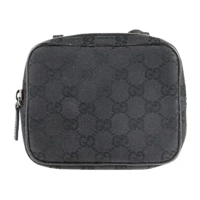 Pre-owned Gucci Gg Canvas Black Gg Canvas Handbag Pochette Shopping Bag Shoulder Bag Tote Bag ()