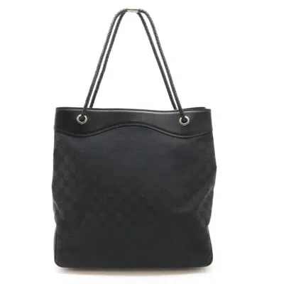 Pre-owned Gucci Gg Canvas Black Gg Canvas Shoulder Bag Tote Bag ()