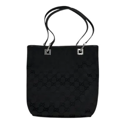 Pre-owned Gucci Gg Canvas Black Gg Canvas Shoulder Bag Tote Bag ()