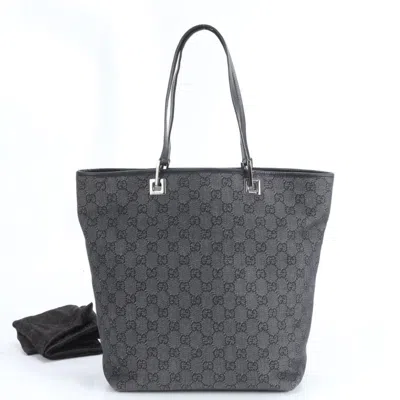 Pre-owned Gucci Gg Canvas Black Gg Canvas Shoulder Bag Tote Bag ()