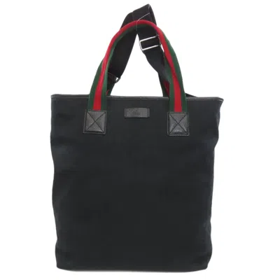 Pre-owned Gucci Gg Canvas Black Gg Canvas Tote Bag ()