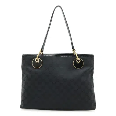 Pre-owned Gucci Gg Canvas Black White Gg Canvas Shoulder Bag Tote Bag ()