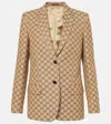 Gucci Gg Canvas Blazer In Beige