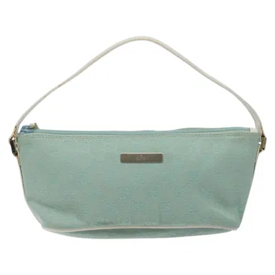 Pre-owned Gucci Gg Canvas Blue Canvas Clutch Bag ()