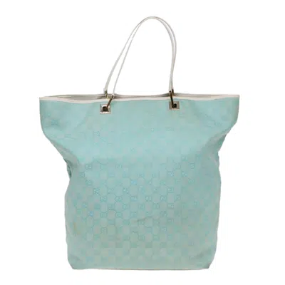 Pre-owned Gucci Gg Canvas Blue Canvas Tote Bag ()