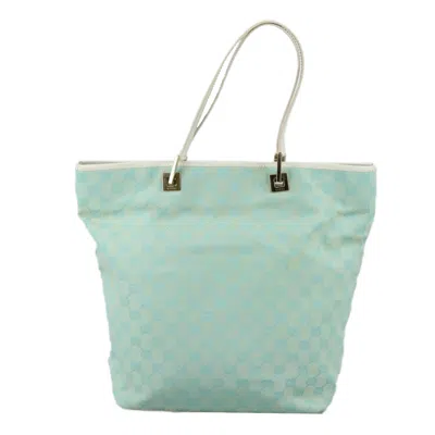 Pre-owned Gucci Gg Canvas Blue Canvas Tote Bag ()