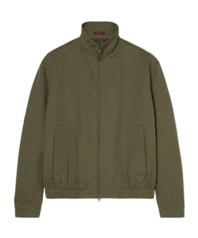 Gucci Gg Canvas Bomber Jacket In Green