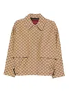 Gucci Jackets Adjustable Hem Buttoned Cuffs Front Pockets In Brown