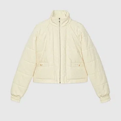 Gucci Bomberjacke Aus Gg Canvas In White