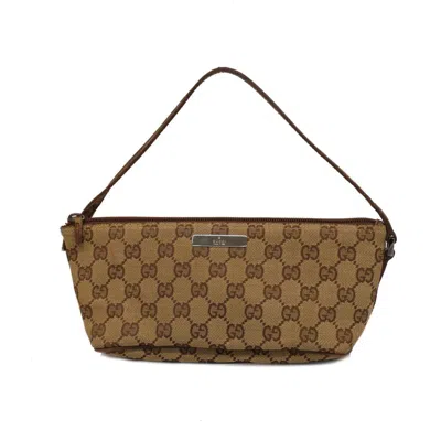 Gucci Gg Canvas Brown Canvas Clutch Bag ()
