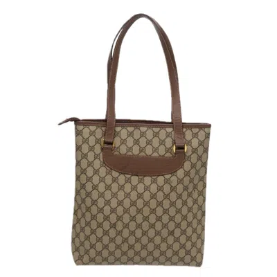 Pre-owned Gucci Gg Canvas Brown Canvas Tote Bag ()