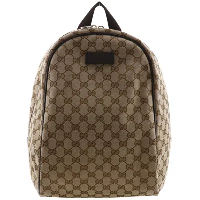 Pre-owned Gucci Gg Canvas Brown Gg Canvas Backpack ()