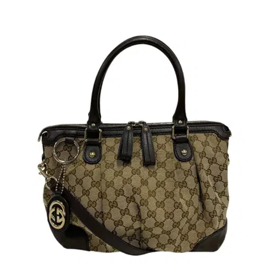 Pre-owned Gucci Gg Canvas Brown Gg Canvas Handbag Tote Bag ()