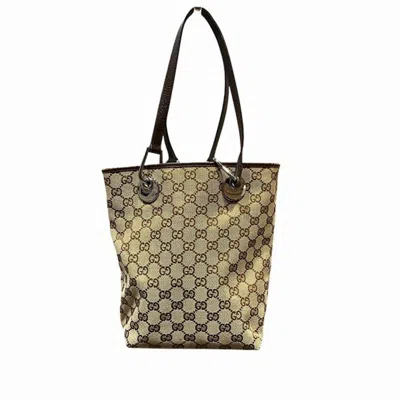 Pre-owned Gucci Gg Canvas Brown Gg Canvas Handbag Tote Bag ()