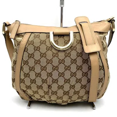 Pre-owned Gucci Gg Canvas Brown Gg Canvas Leather Shoulder Bag ()
