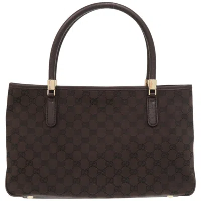 Pre-owned Gucci Gg Canvas Brown Gg Canvas Tote Bag ()