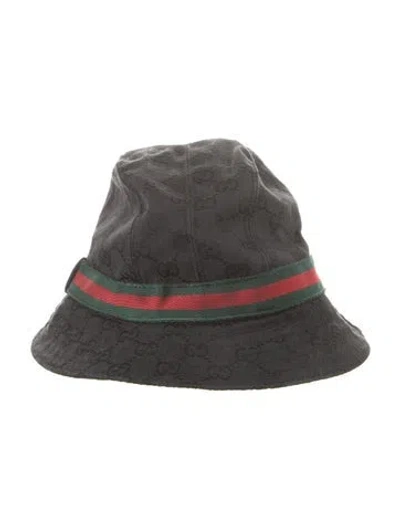 Pre-owned Gucci Gg Canvas Bucket Hat In Black