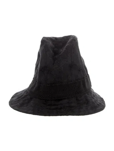 Pre-owned Gucci Gg Canvas Bucket Hat In Black