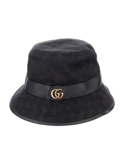Pre-owned Gucci Gg Canvas Bucket Hat In Black