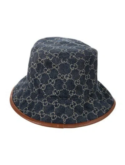Pre-owned Gucci Gg Canvas Bucket Hat In Blue