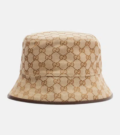 Gucci Gg Canvas Bucket Hat In Brown